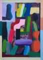 John Berry: Sidewalk Sale, 2021, acrylic and vinyl paint on canvas, 110 x 80 cm

